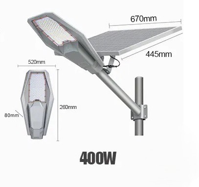 چراغ خورشیدی خیابانی با پنل جدا-400 واتGreat Solar