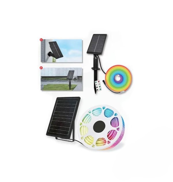 ریسه ی شلنگی 30 متری خورشیدی RGB افکت دار