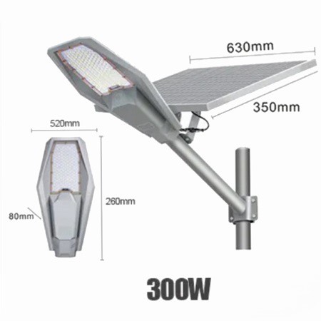 چراغ خورشیدی خیابانی با پنل جدا-300 واتGreat Solar